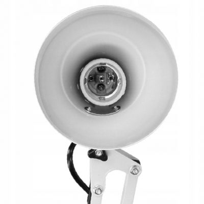 Lampka biurkowa kreślarska DIAN przykręcana 60W E27 stalowa biała VIRONE (DL-13/W)